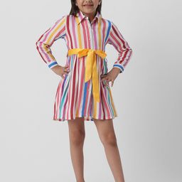 Nauti Nati Girls Striped Shirt Dress-image-97