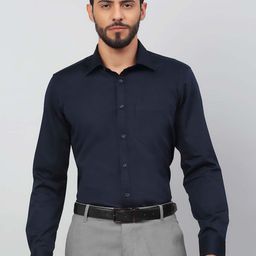 LOUIS STITCH Comfort Fit Cotton Formal Shirt-image-87