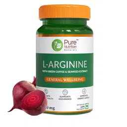 Pure Nutrition L-Arginine Green Coffee & Seaweed Extract Heart Supplements - 60 Capsules-28