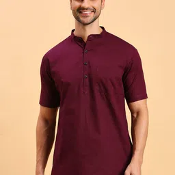 RAJUBHAI HARGOVINDAS Mandarin Collar Short Kurta-picture-15