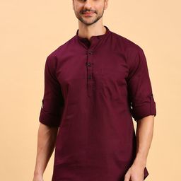 RAJUBHAI HARGOVINDAS Mandarin Collar Short Kurta-15