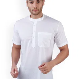 RAJUBHAI HARGOVINDAS Mandarin Collar Straight Pure Cotton Kurta-picture-44