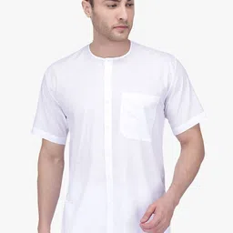 RAJUBHAI HARGOVINDAS Mandarin Collar Cotton Kurta-image-7