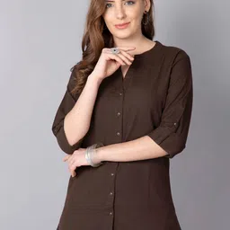 Pistaa Brown Kurti-picture-31