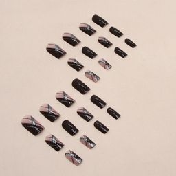 Buddy Jelly Trends Premium Designer 24pcs Stick-on Nails set, with Easy Glue Tab application, Nails are Reusable & Unbreakable (SF-W676) image 3
