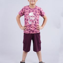 KiddoPanti Boys Printed T-shirt with Shorts-picture-33