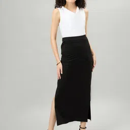 FEMEA V Neck Sleeveless Top With Straight Skirt-picture-14