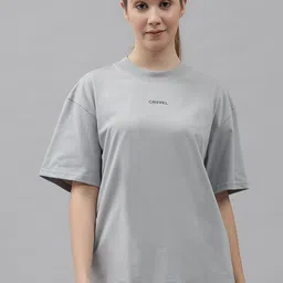 GRIFFEL Women Pure Cotton T-shirt with Shorts-image-71
