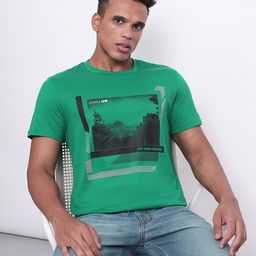 Lee Graphic Printed Cotton Slim Fit T-shirt-image-59