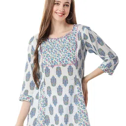 keshubaba Floral Printed Cotton Tunic-24