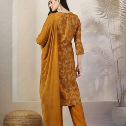 Nayam By Lakshita Bandhani Printed Thread Work A-Line Kurta With Palazzos & Dupatta image 4