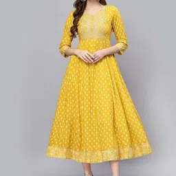 Stylum Ethnic Motifs Printed Fit & Flare Ethnic Dress-picture-44