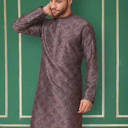Jompers Ethnic Motifs Printed Mandarin Collar Sequins A-Line Kurta-picture-28