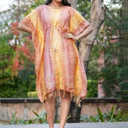 Kesarya Tie and Dyed Kaftan Dress-image-74