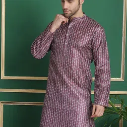 Anouk Geometric Mandarin Collar Long Sleeves Thread Work Kurta-picture-48