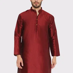 Maharaja Mandarin Collar Straight Kurta-picture-15