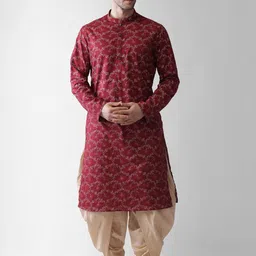 KISAH Ethnic Motifs Printed Mandarin Collar Straight Kurta-image-79