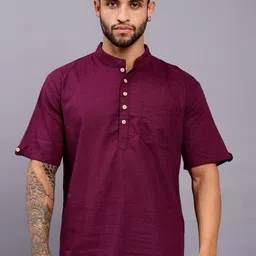 Cot'N Soft Mandarin Collar Short Sleeves Cotton Short Kurta-image-49