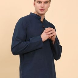 SKAVIJ Mandarin Collar Straight Kurtas-image-82