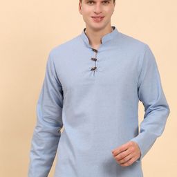 SKAVIJ Mandarin Collar Straight Kurtas-image-81