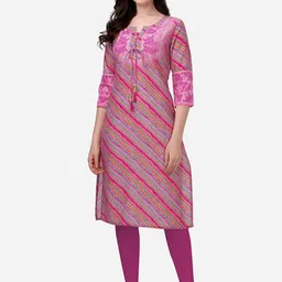 HERE&NOW Striped Gotta Patti Silk Kurta-picture-24