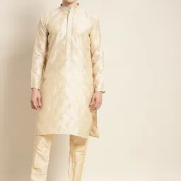 SOJANYA Ethnic Motifs Woven Design Thread Work Kurta-image-25