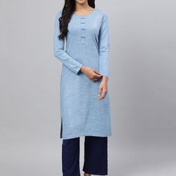 AURELIA Round Neck Straight Regular Kurta-image-22