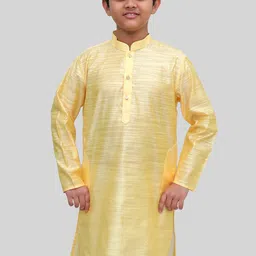 BAESD Boys Woven Design Mandarin Collar Straight Kurta-30