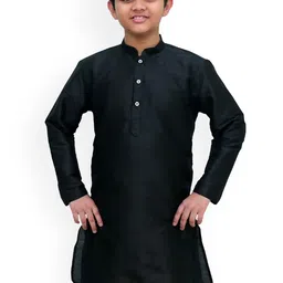 BAESD Boys Woven Design Mandarin Collar Straight Kurta-image-10