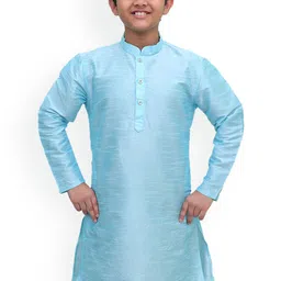BAESD Boys Woven Design Mandarin Collar Straight Kurta-picture-41