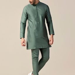 KISAH Mandarin Collar Straight Kurta-image-93