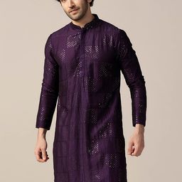 KISAH Men Thread Work Kurta-23