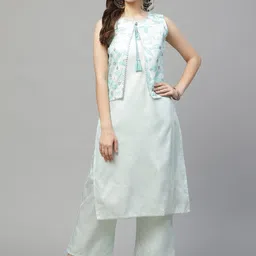 ZIYAA Women Straight Kurta With Jacket-image-63