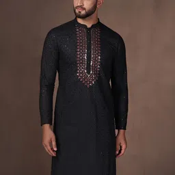 KISAH Ethnic Motifs Embroidered Sequinned Kurta-picture-21