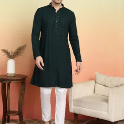 SWAGG INDIA Men Embroidered Thread Work Kurta-picture-39