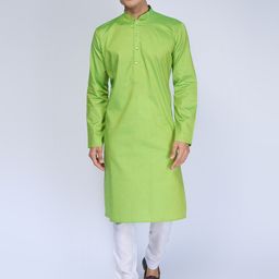BELLAZO Mandarin Collar Cotton Strigth Kurta-image-35