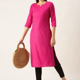 KALINI Women Flared Sleeves Thread Work Kurta-image-82