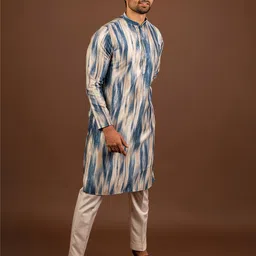 KISAH Abstract Printed Cotton Kurta-picture-12