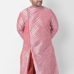 DEYANN PLUS Men Pink Printed Kurta-image-85