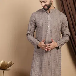 Anouk Floral Embroidered Thread Work Sequinned  Mandarin Collar Pure Cotton Straight Kurta-picture-33