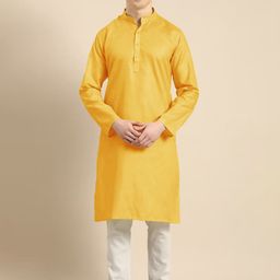 Anouk Mandarin Collar Cotton Straight Kurta-picture-47