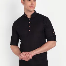 Vida Loca Band Collar Pure Cotton Kurta-picture-53