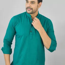 Navyas Fashion Mandarin Collar Cotton Straight Short Kurta-picture-41