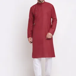 KRAFT INDIA Men Red Solid Kurta-picture-38