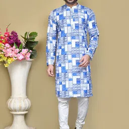 RANAK Men Printed Thread Work Kurta-image-56
