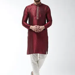 SOJANYA Paisley Woven Design Thread Work Kurta-image-98
