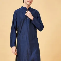 indus route by Pantaloons Men Striped Mandarin Collar Kurta-picture-41