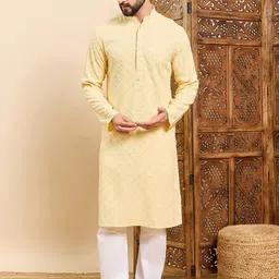 Ethnic Bay Men Ethnic Motifs Thread Work Kurta-picture-22
