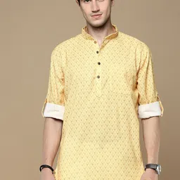 Anouk Men Geometric Thread Work Kurta-picture-24