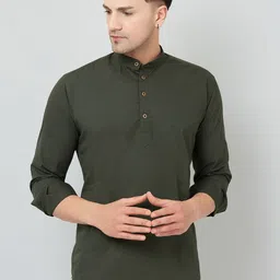 Le Mec Men Geometric Thread Work Kurta-image-82